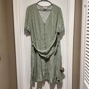 Universal Thread green floral button down sundress
